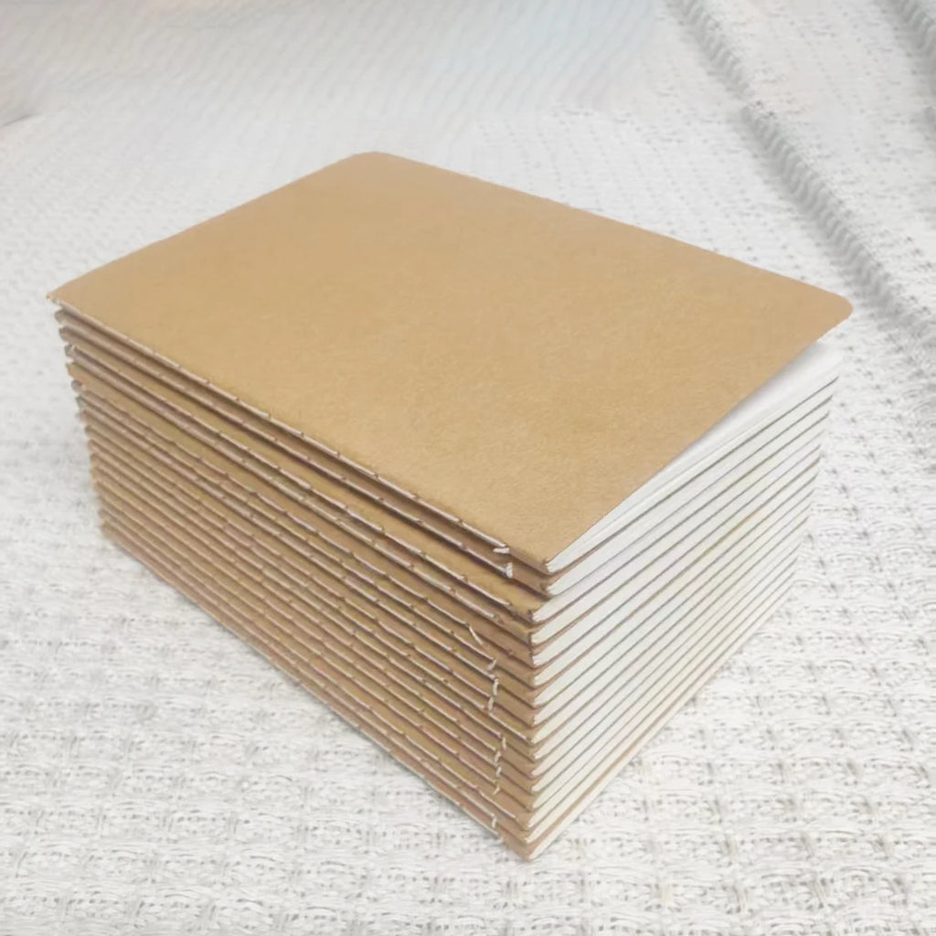 16/24PCS Kraft Notebooks,3.5x5in Pocket Notebooks Blank Paper Small Pocket Journal Notepads  for School Office Home Travel Gifts