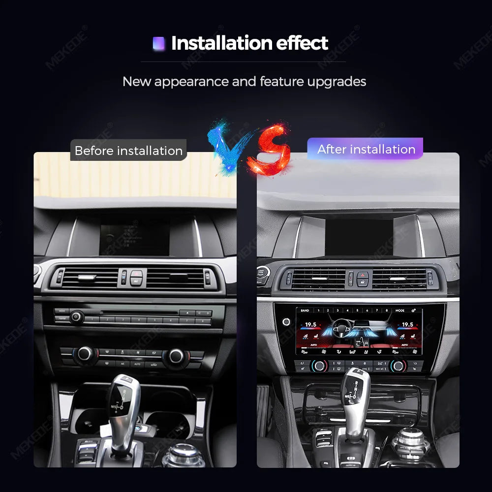 MEKEDE EU Warehouse IPS Touch LCD Climate Control Panel Replacement 10.25 inch Air Conditioning Screen For BMW 5 Series F10 F11 2011-2017 1920*720 HD LCD Digital Display Climate Control Touch AC Board