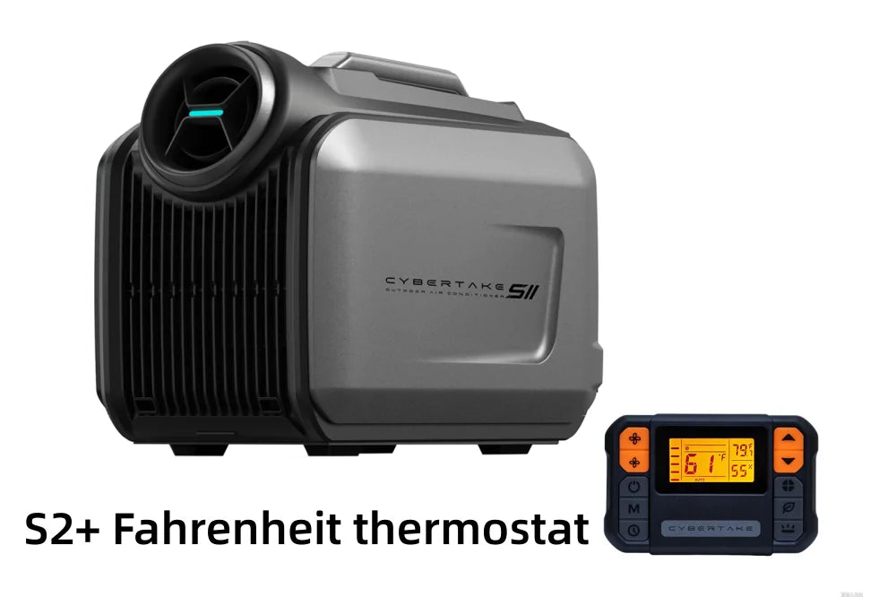 Cybertake S2 Pro Portable Air Conditioner 5100 BTU Cooling & 6100 BTU Heating 2.9 EER A Energy Class Quiet AC Unit with 4 Modes, IPX4 Water-Resistant for Camping, RV, Tent, Home & Outdoor Use