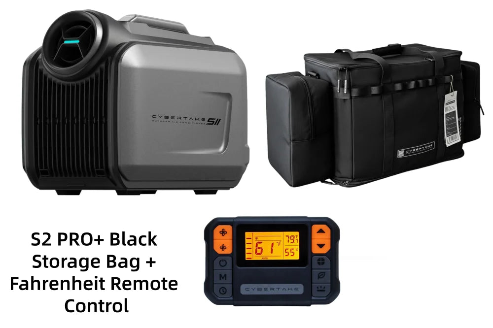 Cybertake S2 Pro Portable Air Conditioner 5100 BTU Cooling & 6100 BTU Heating 2.9 EER A Energy Class Quiet AC Unit with 4 Modes, IPX4 Water-Resistant for Camping, RV, Tent, Home & Outdoor Use